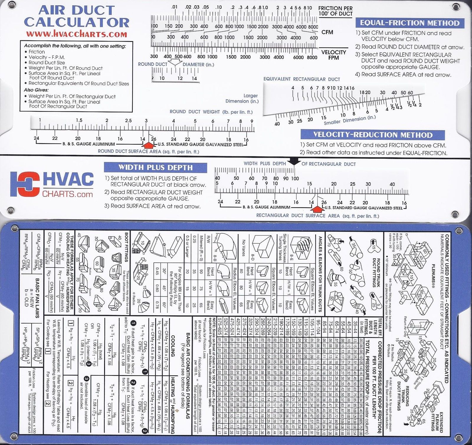 Air Duct Sizing Calculator Slide Chart Hvac Ductulator in measurements 1600 X 1509