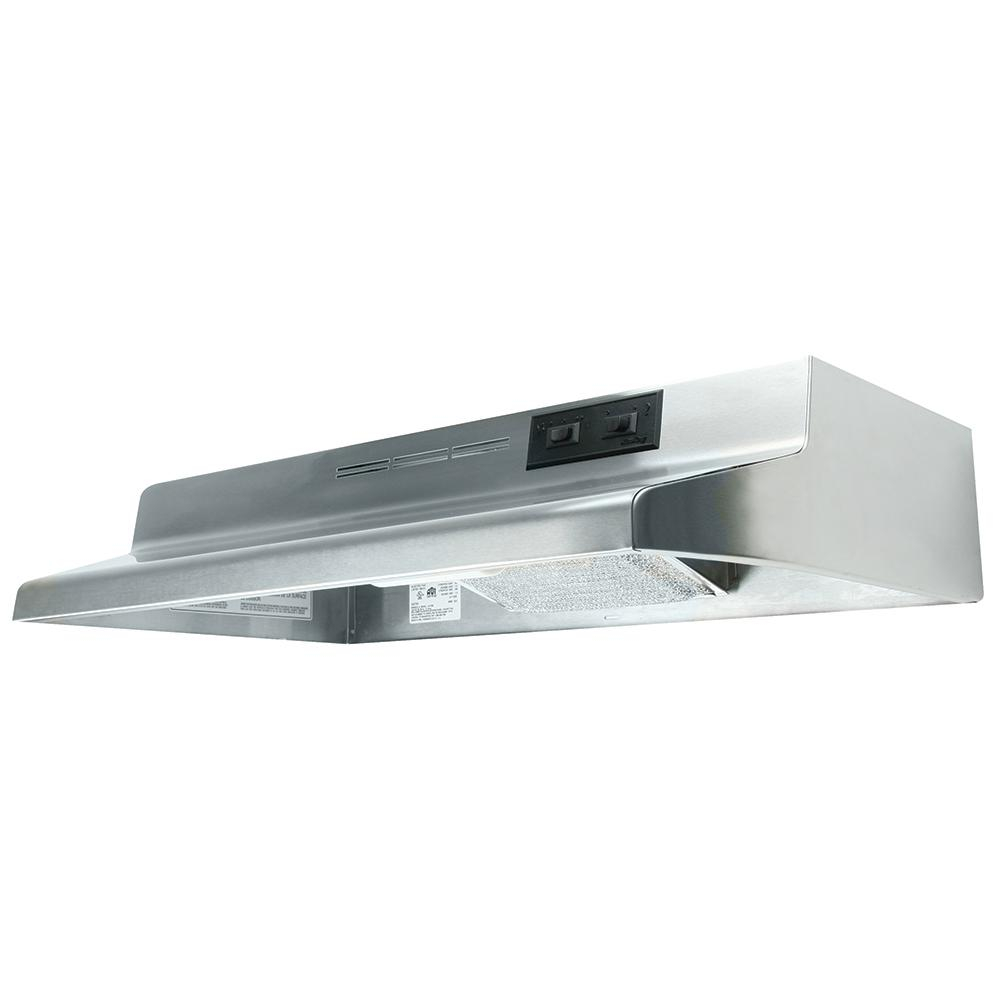 Air King Ad 30 In Under Cabinet Ductless Range Hood With Light In Stainless Steel with proportions 1000 X 1000