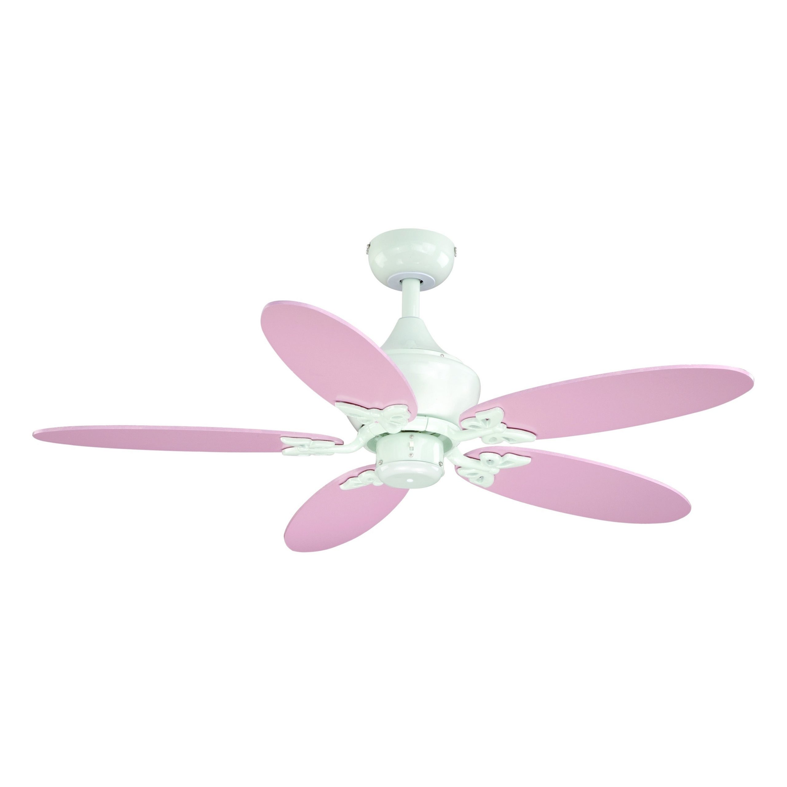 Alice Childrens 44 Inch Girls Pink Daisy And White Ceiling Fan With Led Light Kit 44 In W X 205 In H X 44 In D with regard to size 3000 X 3000