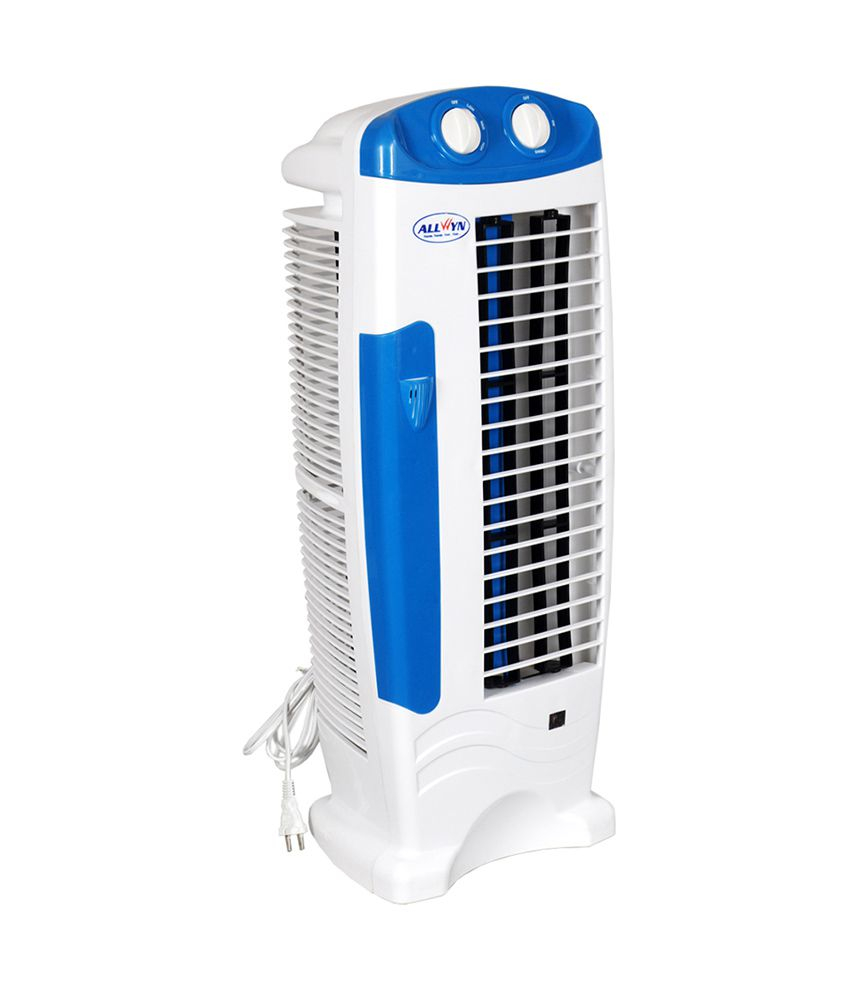 Allwyn Standard Tower Fanair Circulation Air Cooler White with dimensions 850 X 995