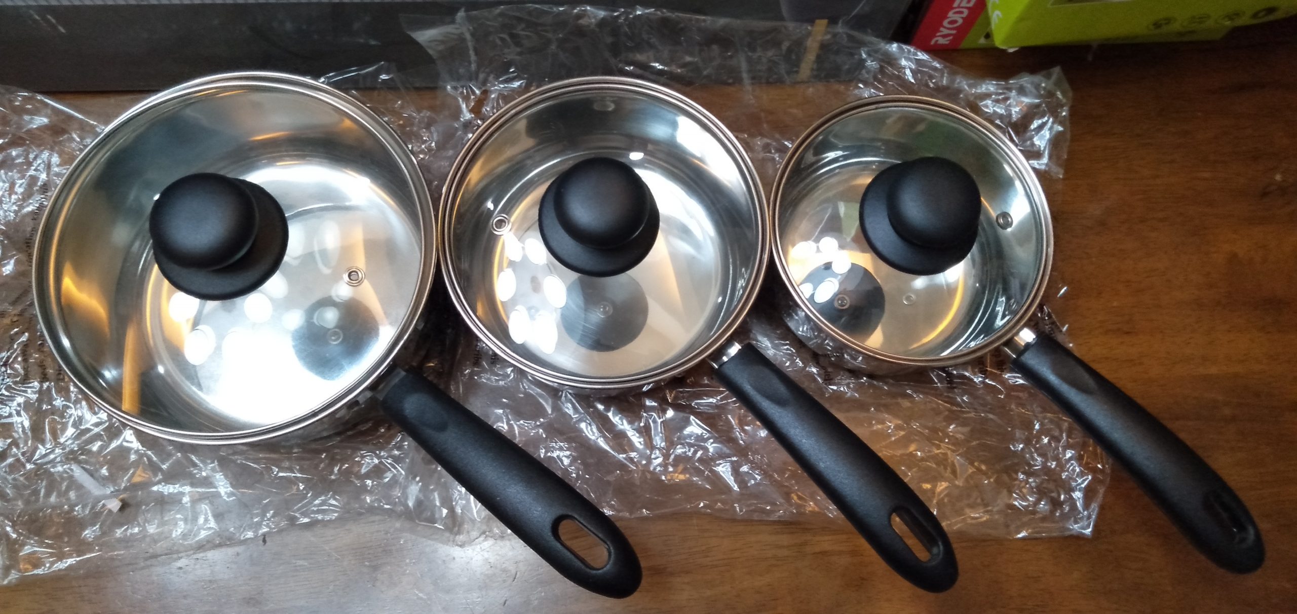 Anko 3 Piece Stainless Steel Cookware Set for proportions 4160 X 1970