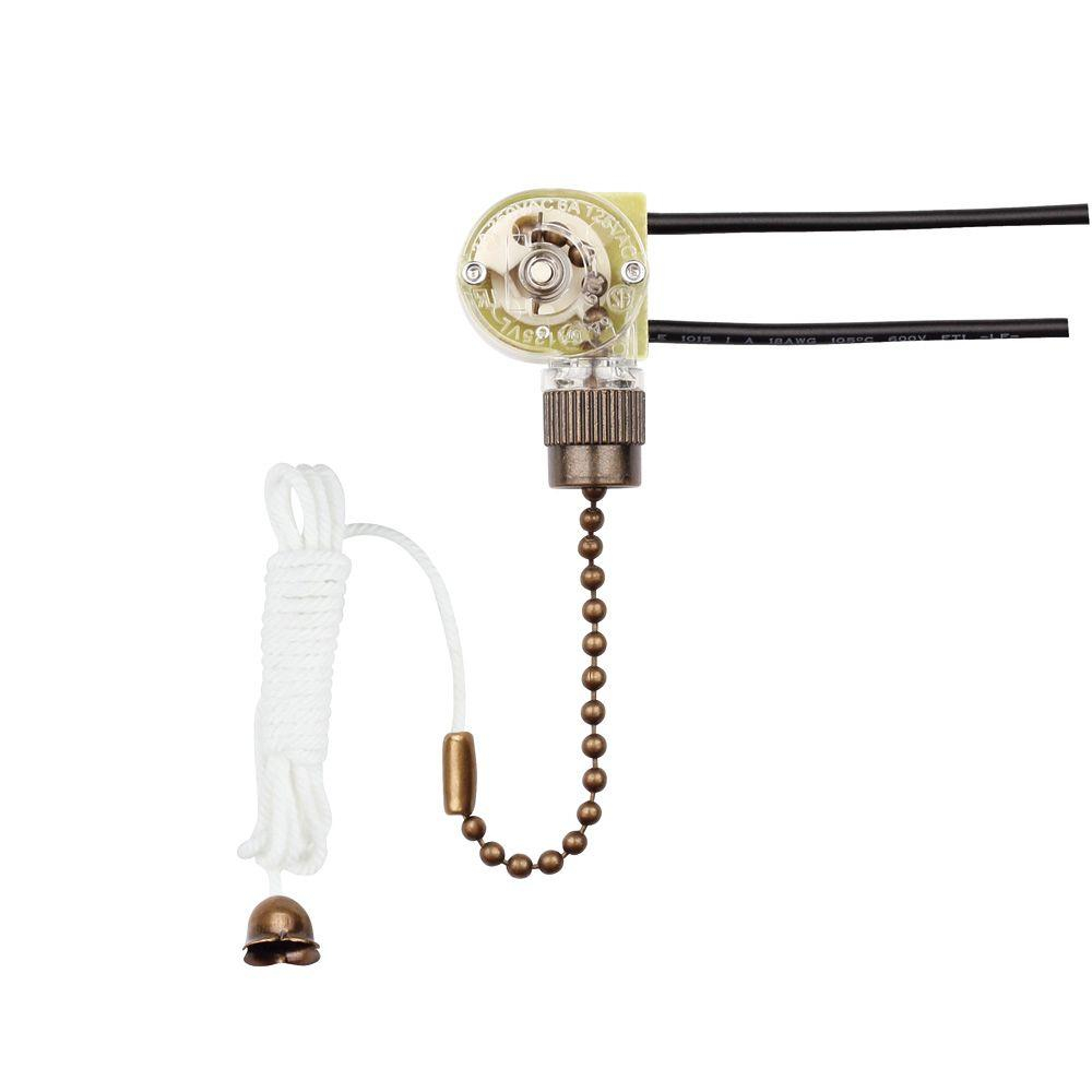 Antique Brass Pull Chain Fan Light Switch inside measurements 1000 X 1000