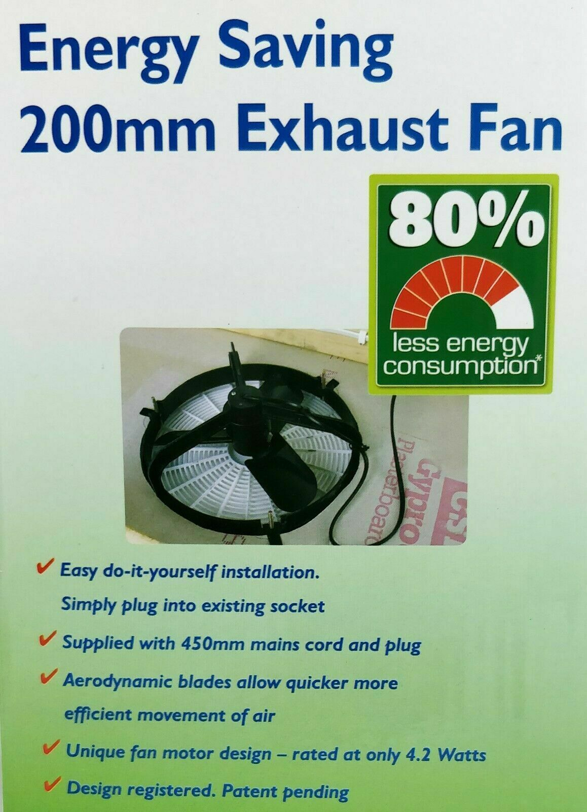 Arlec 200mm Energy Saving Exhaust Fan 240v Low Power Consumption 42w for measurements 1158 X 1600