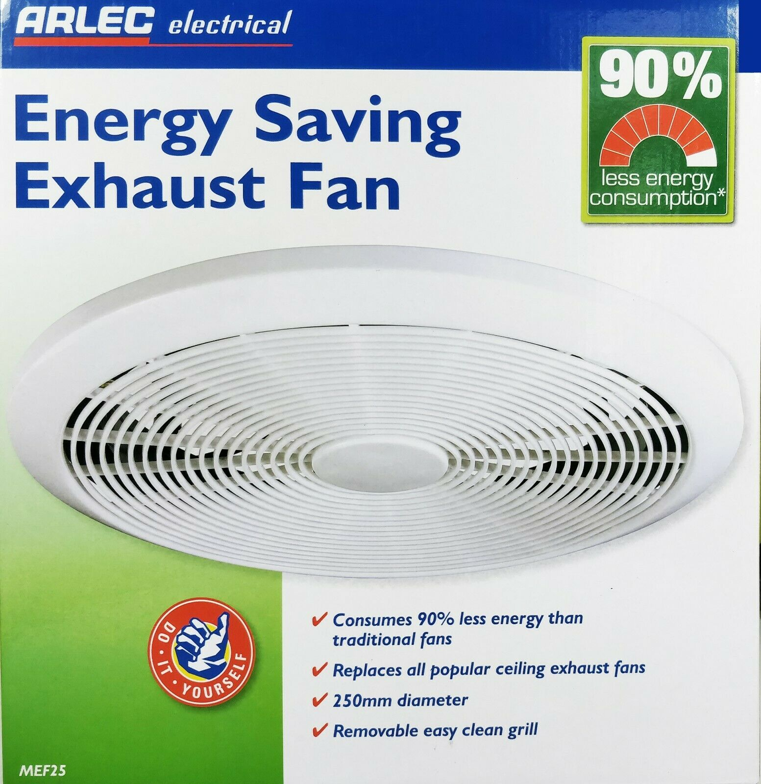 Arlec 250mm Energy Efficient Exhaust Fan pertaining to proportions 1553 X 1600