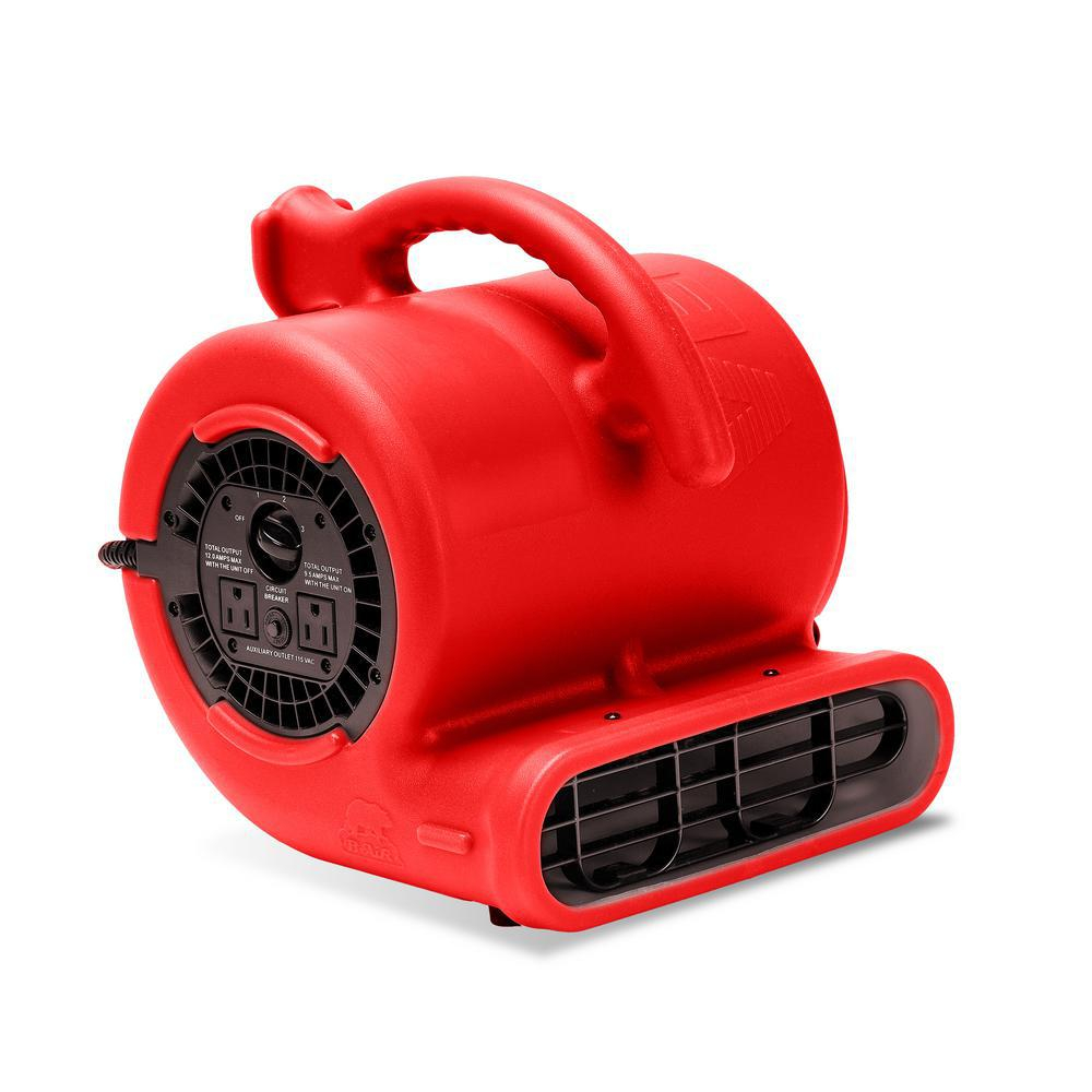 B Air 14 Hp Air Mover Blower Fan For Water Damage Restoration Carpet Dryer Floor Home And Plumbing Use In Red within sizing 1000 X 1000