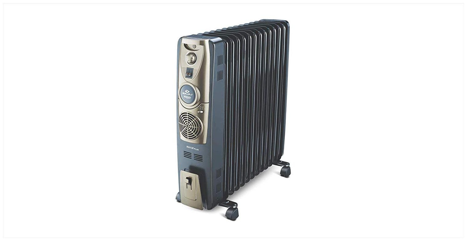 Bajaj Majesty Rh 13f Plus 13 Fin 2900 W Oil Filled Radiator Room Heater With Ptc Fan Heater Black Copper pertaining to sizing 1520 X 784
