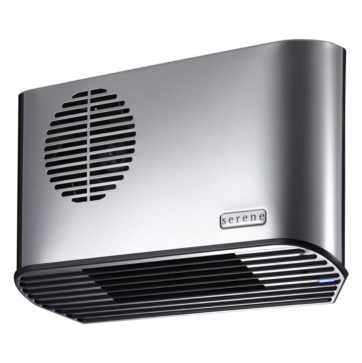 Bathroom Fan Heater Serene S2088s All Metal 24kw Polished with measurements 1200 X 1201
