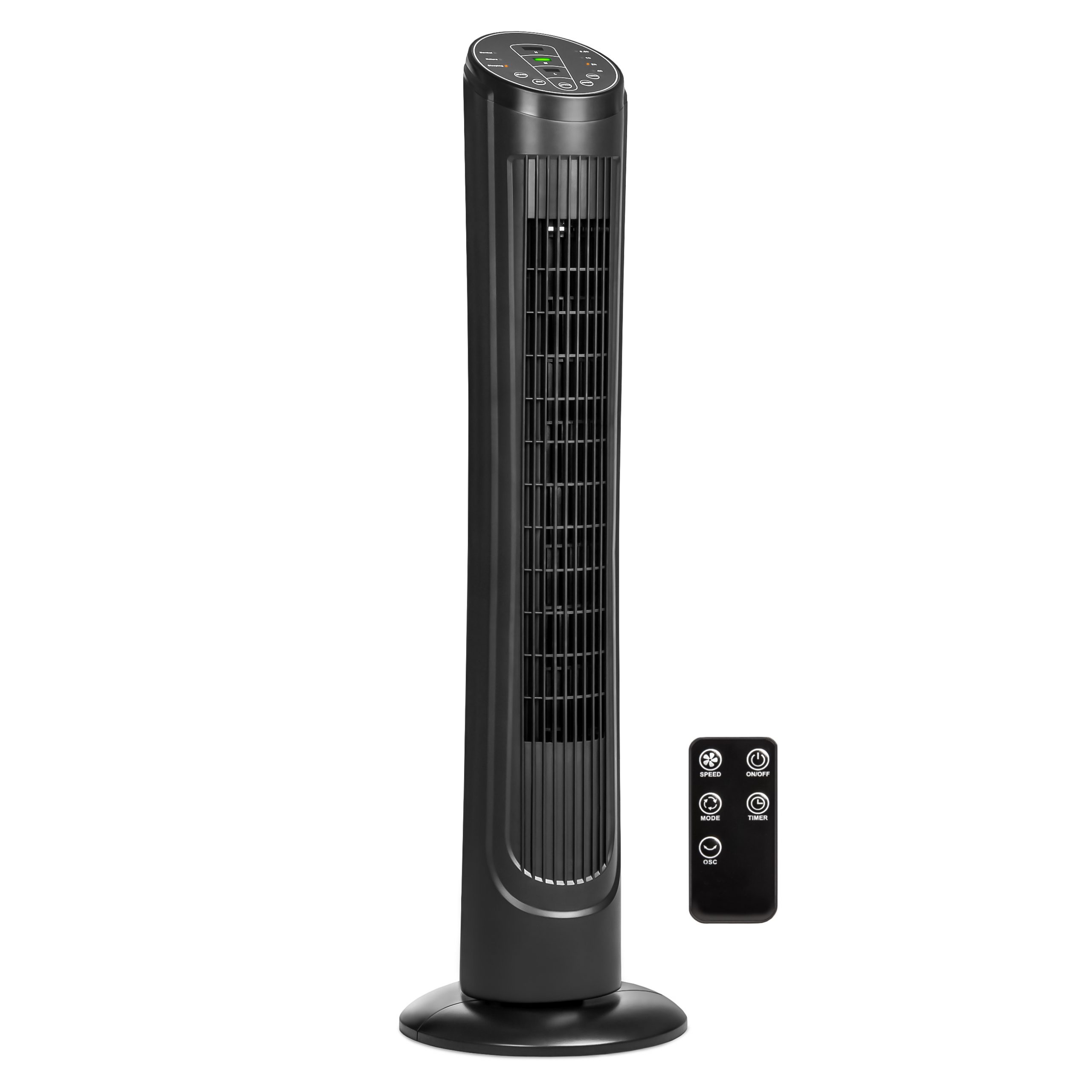 Best Choice Products 40in Portable Quiet Oscillating Standing Floor Tower Fan W 3 Speeds 3 Normalnaturesleep Modes 75 Hour Timer And Remote for dimensions 2600 X 2599