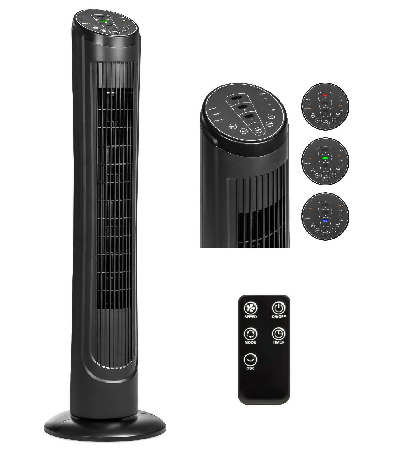 Best Choice Products Sky4715 40 Portable Oscillating Floor Tower Fan Black regarding sizing 1361 X 1600