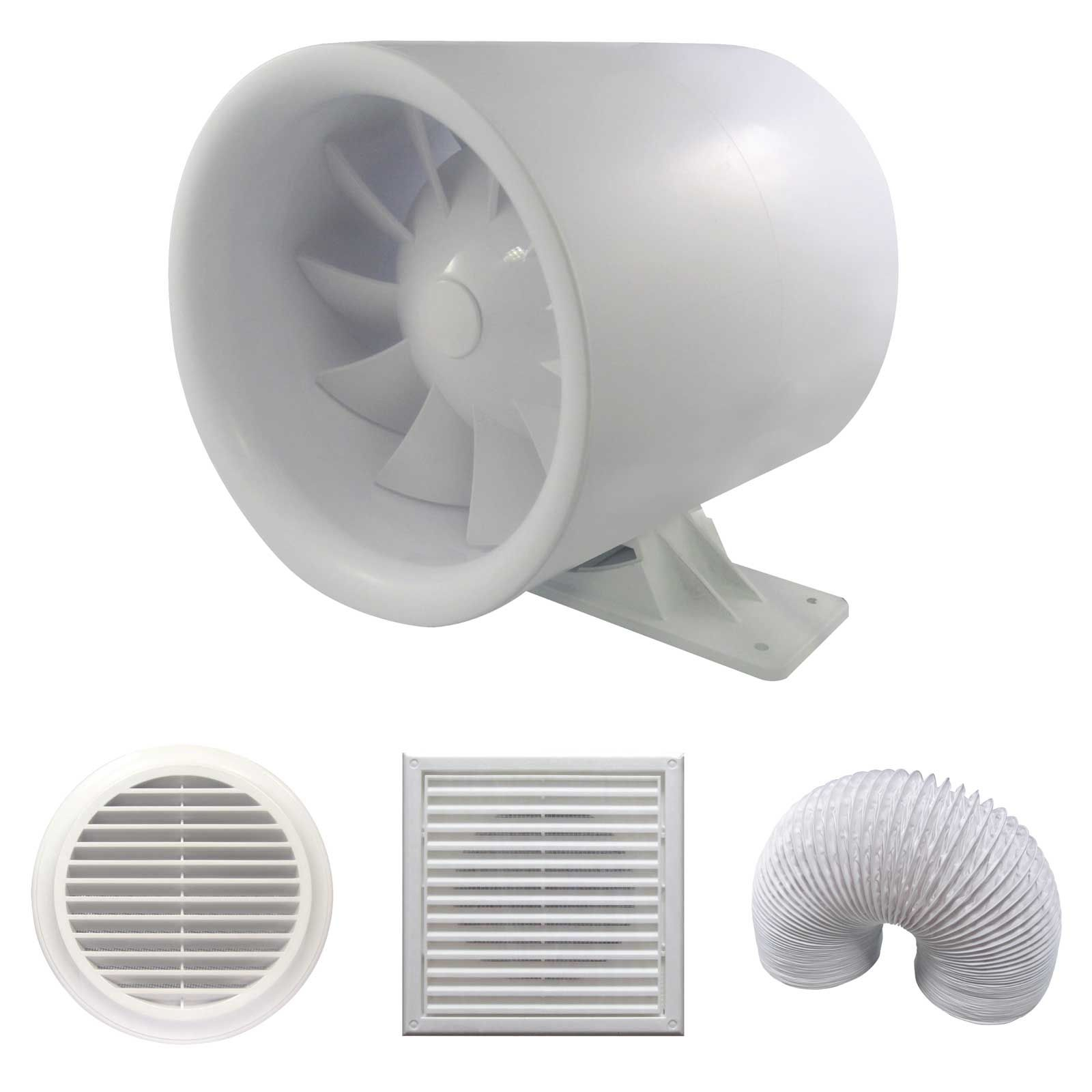 Blauberg 150mm Inline Exhaust Fan And Duct Kit Fan Inline intended for measurements 1600 X 1600