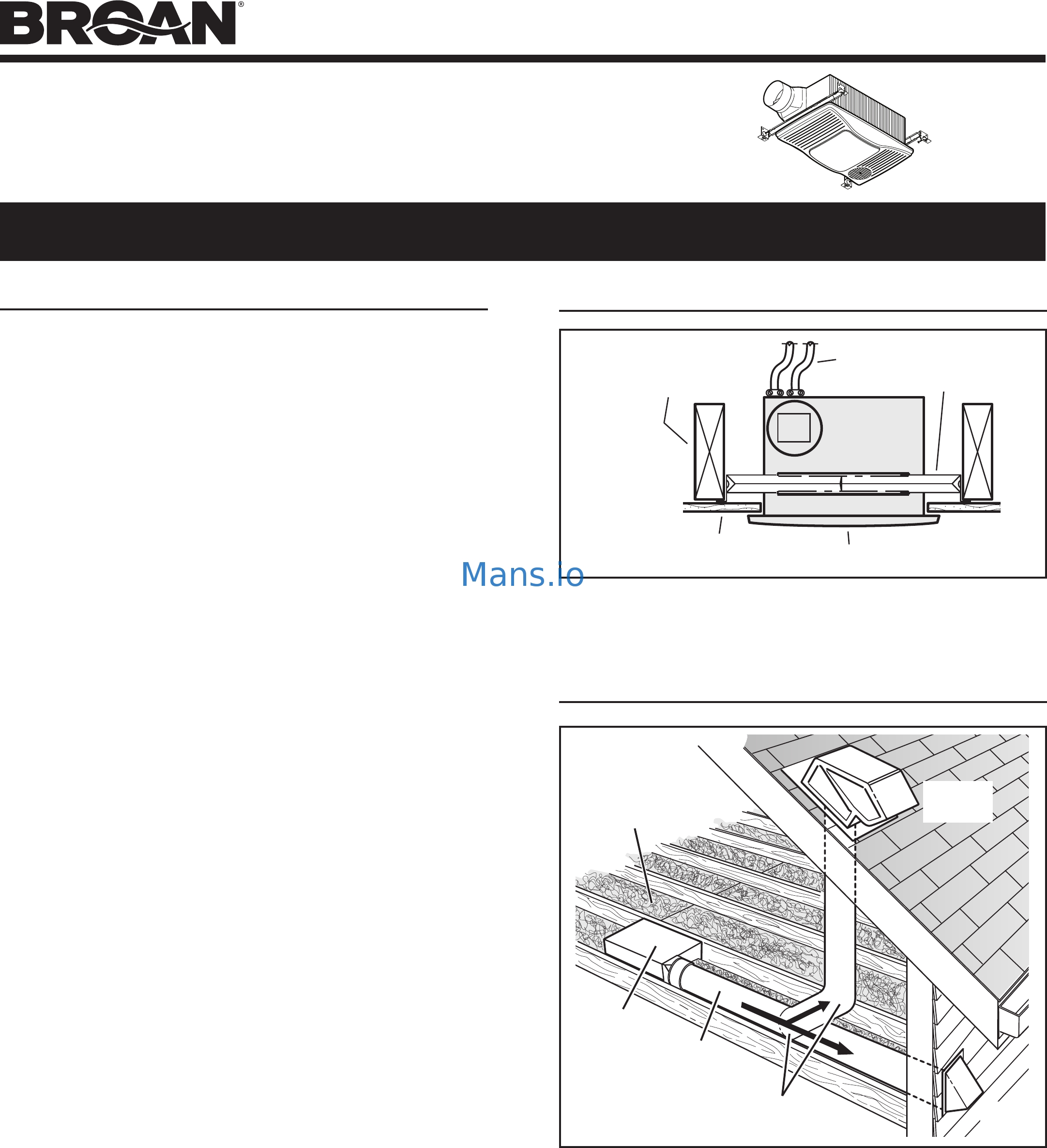 Broan 100hl Installation Guide Page 1 regarding sizing 2163 X 2371