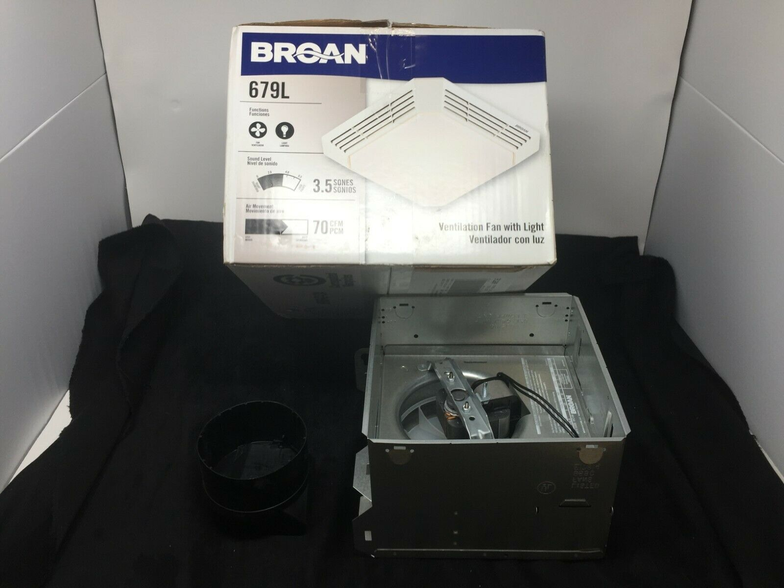 Broan 679l Bathroom Ventilation Fan Parts Only No Light Just Fan Kit Free Sh regarding sizing 1600 X 1200