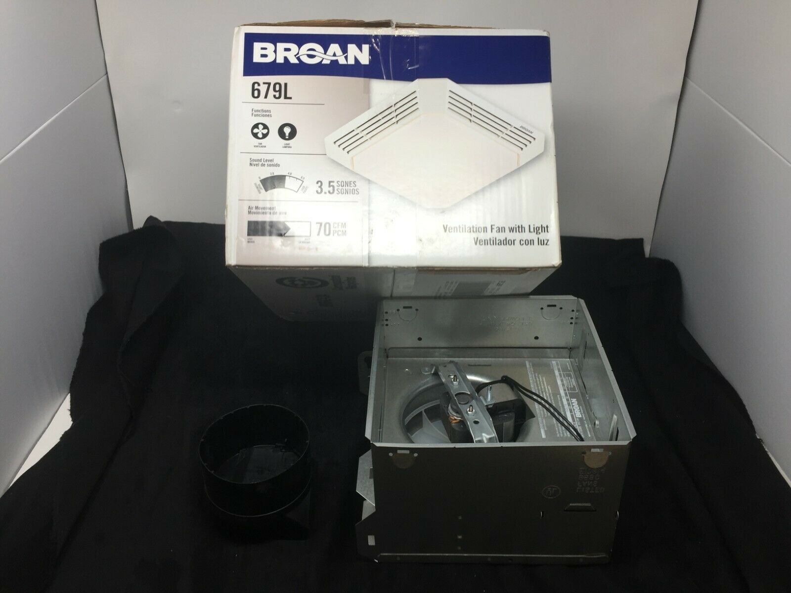 Broan 679l Bathroom Ventilation Fan Parts Only No Light Just Fan Kit Free Sh within measurements 1600 X 1200