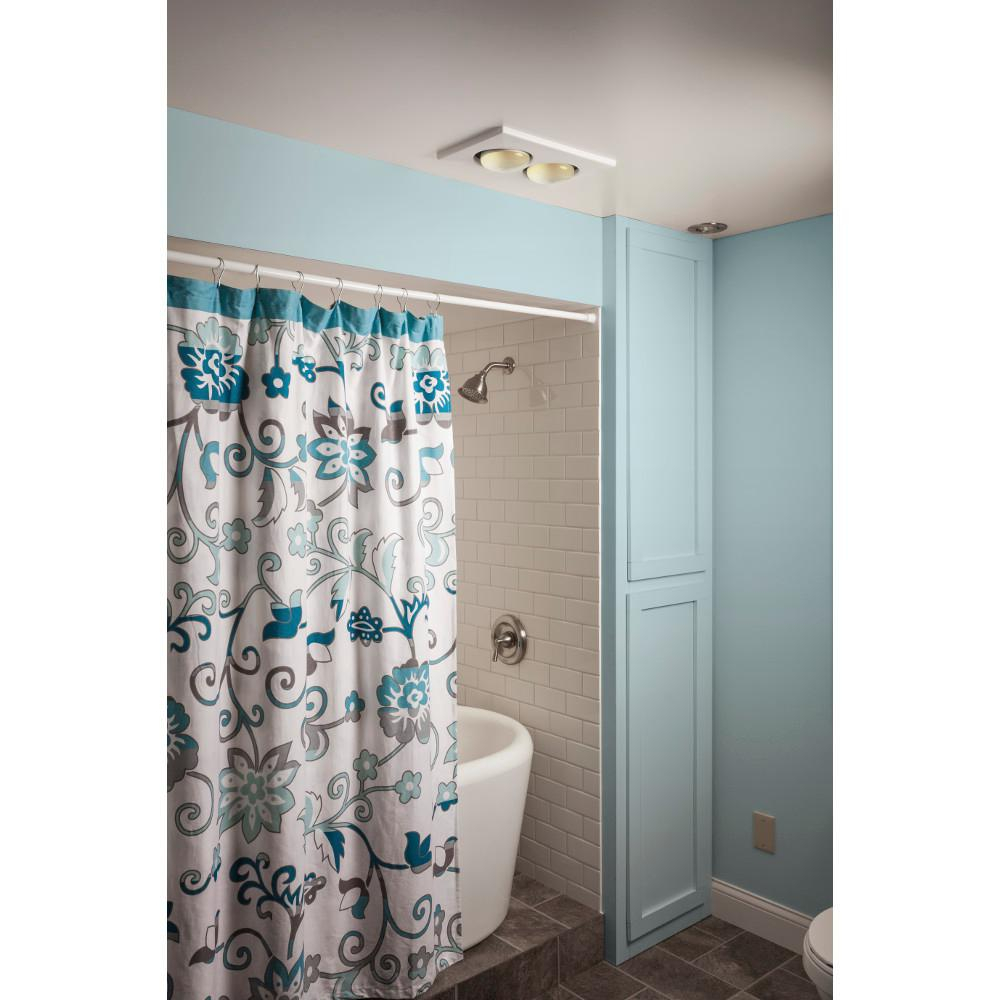 Broan 70 Cfm Ceiling Bathroom Exhaust Fan 2 250 Watt Br40 Infrared Bulbs within measurements 1000 X 1000