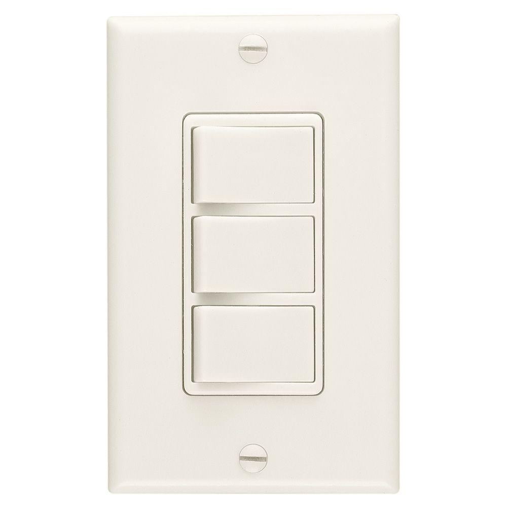 Broan Nutone 20 Amp 3 Function Single Pole Rocker Switch Wall Control Ivory with size 1000 X 1000