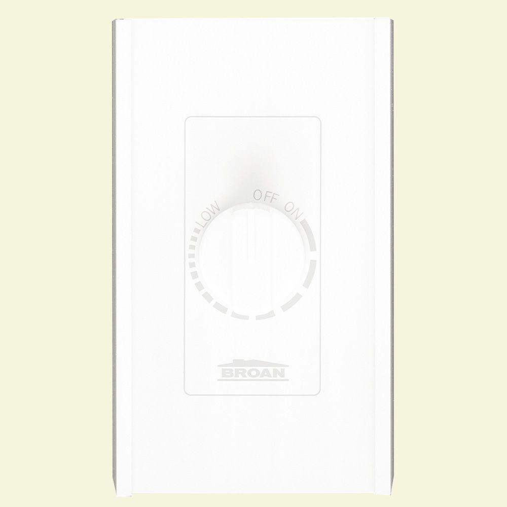 Broan Nutone Electronic Variable Speed Wall Control In White regarding proportions 1000 X 1000