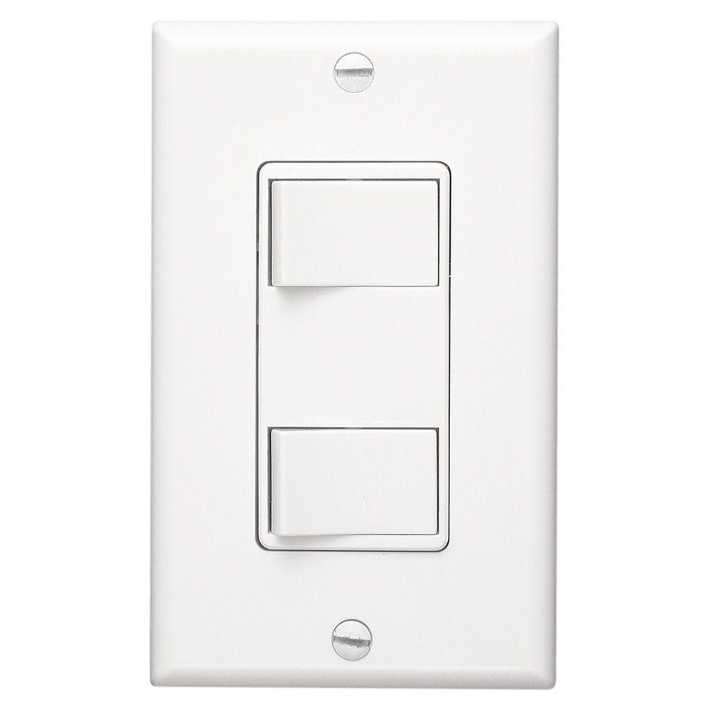 Broan Nutone White 2 Function Rocker Switch Wall Control with proportions 1000 X 1000