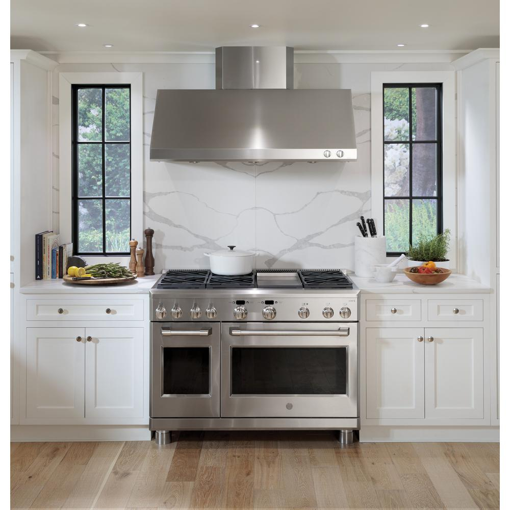 Cafe 48 In 940 Cfm External Insert Range Hood With Light In Stainless Steel with regard to size 1000 X 1000