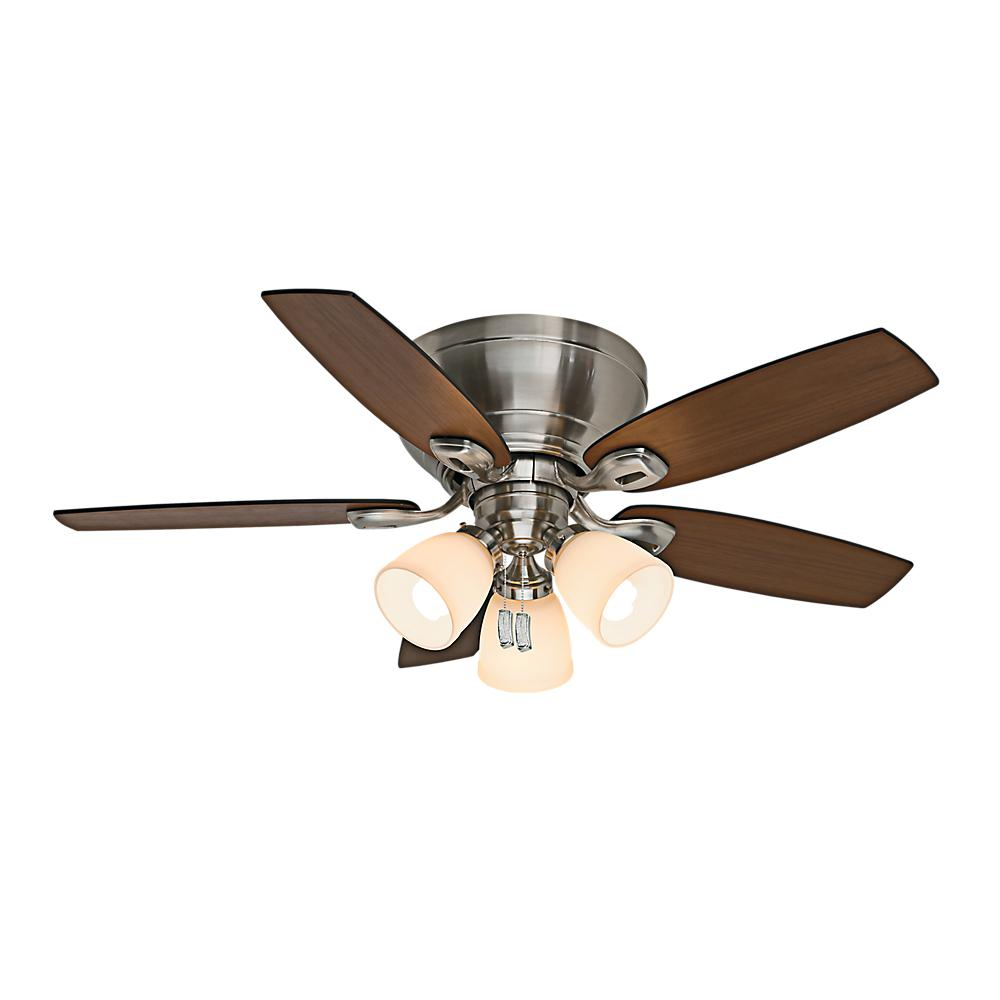 Casablanca Durant 44 In Indoor Brushed Nickel Ceiling Fan With Light Kit inside size 1000 X 1000