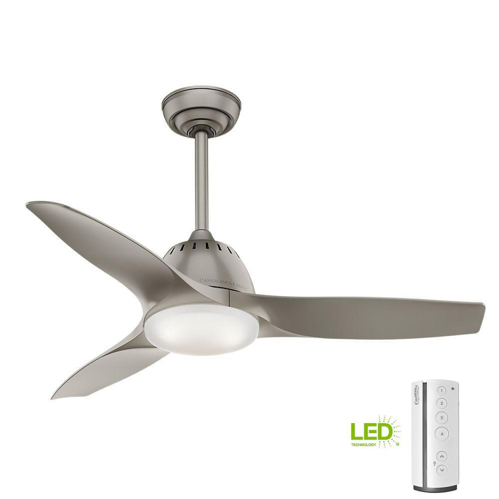 Casablanca Wisp 44 In Led Indoor Pewter Ceiling Fan With with regard to dimensions 1000 X 1000