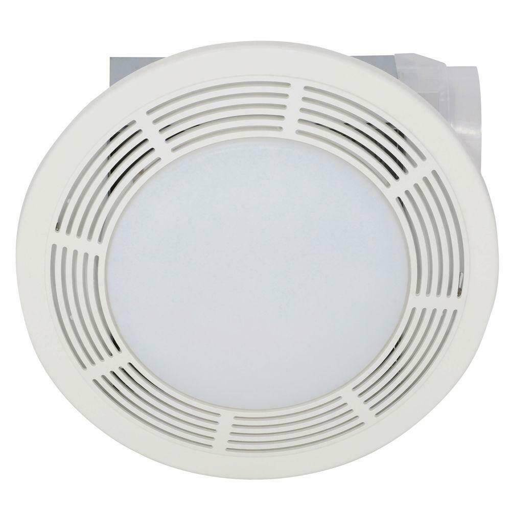 Ceiling Bathroom Exhaust Bath Fan With Light Ventilation Broan 100 Cfm Round regarding size 1000 X 1000