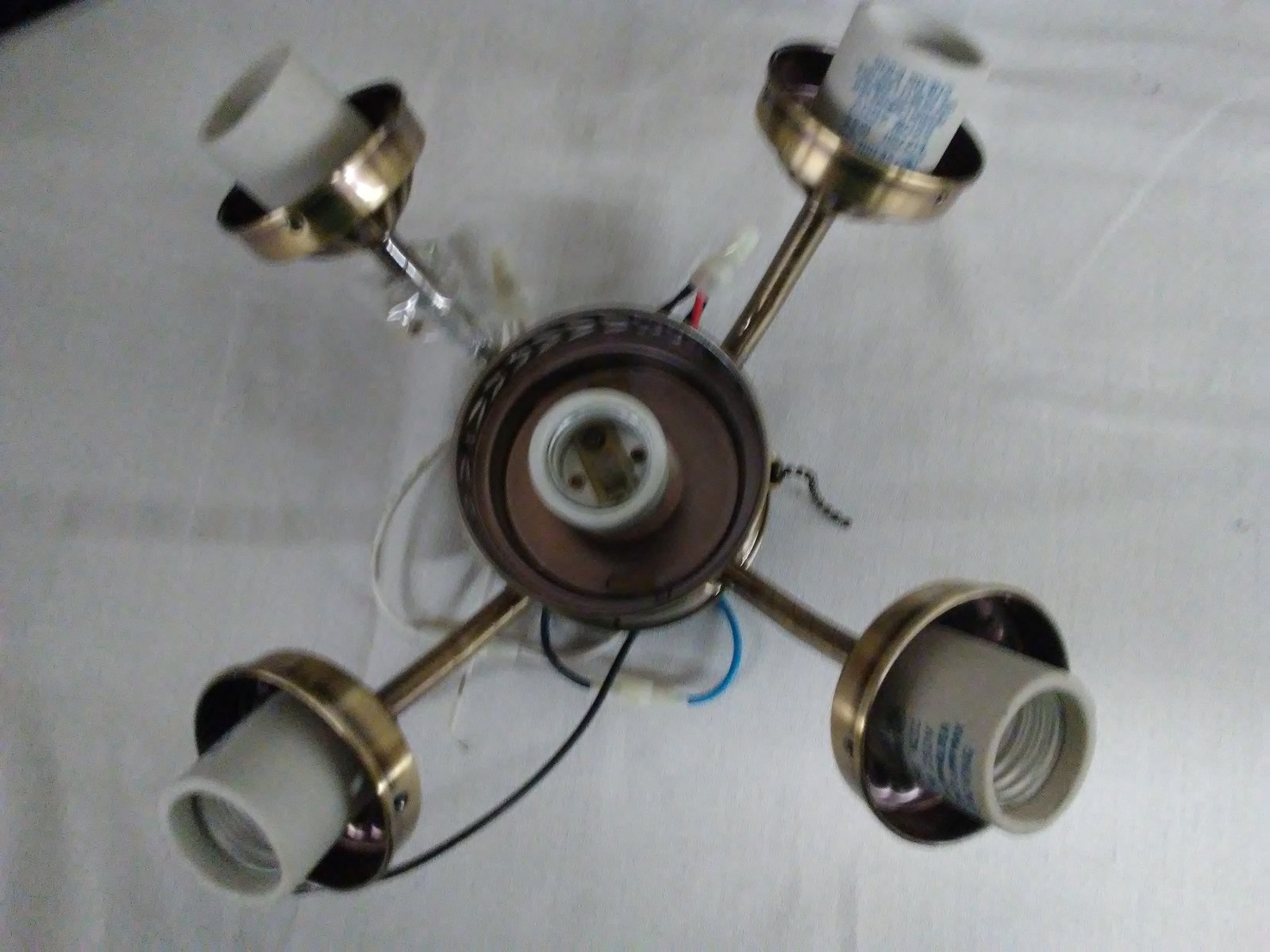 Ceiling Fan 5 Light Kit 5 Bulb Antique Brass Ab Fitter New with size 1600 X 1200