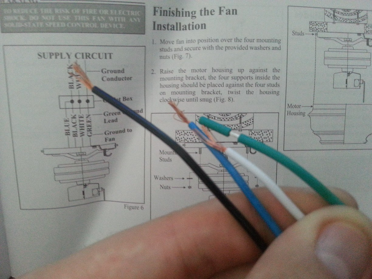 Ceiling Fan Wiring Instructions Electrical Wiring For with size 1224 X 918
