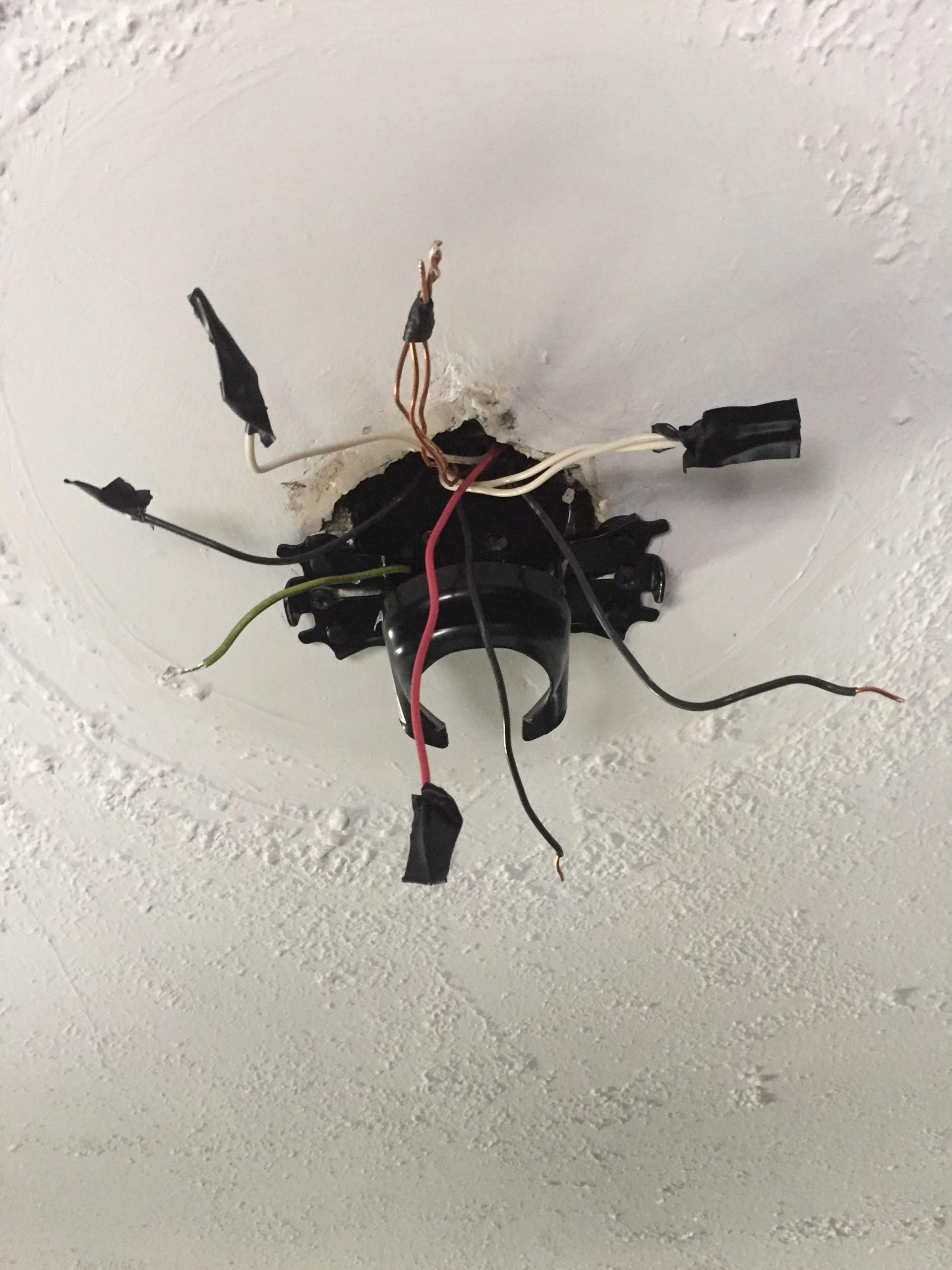 Ceiling Fan Wiring W 3 Black 3 White 1 Red And 2 Bare for size 2448 X 3264