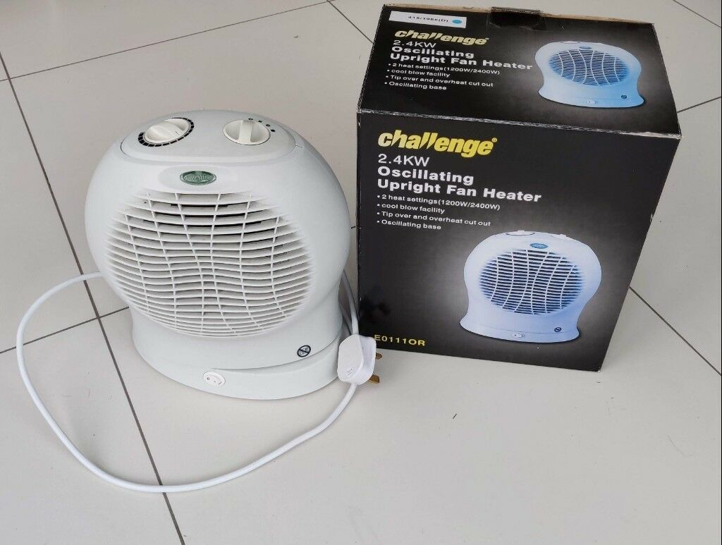 Challenge 24kw Upright Oscillating Fan Heater White In Oad Leicestershire Gumtree for dimensions 1024 X 773