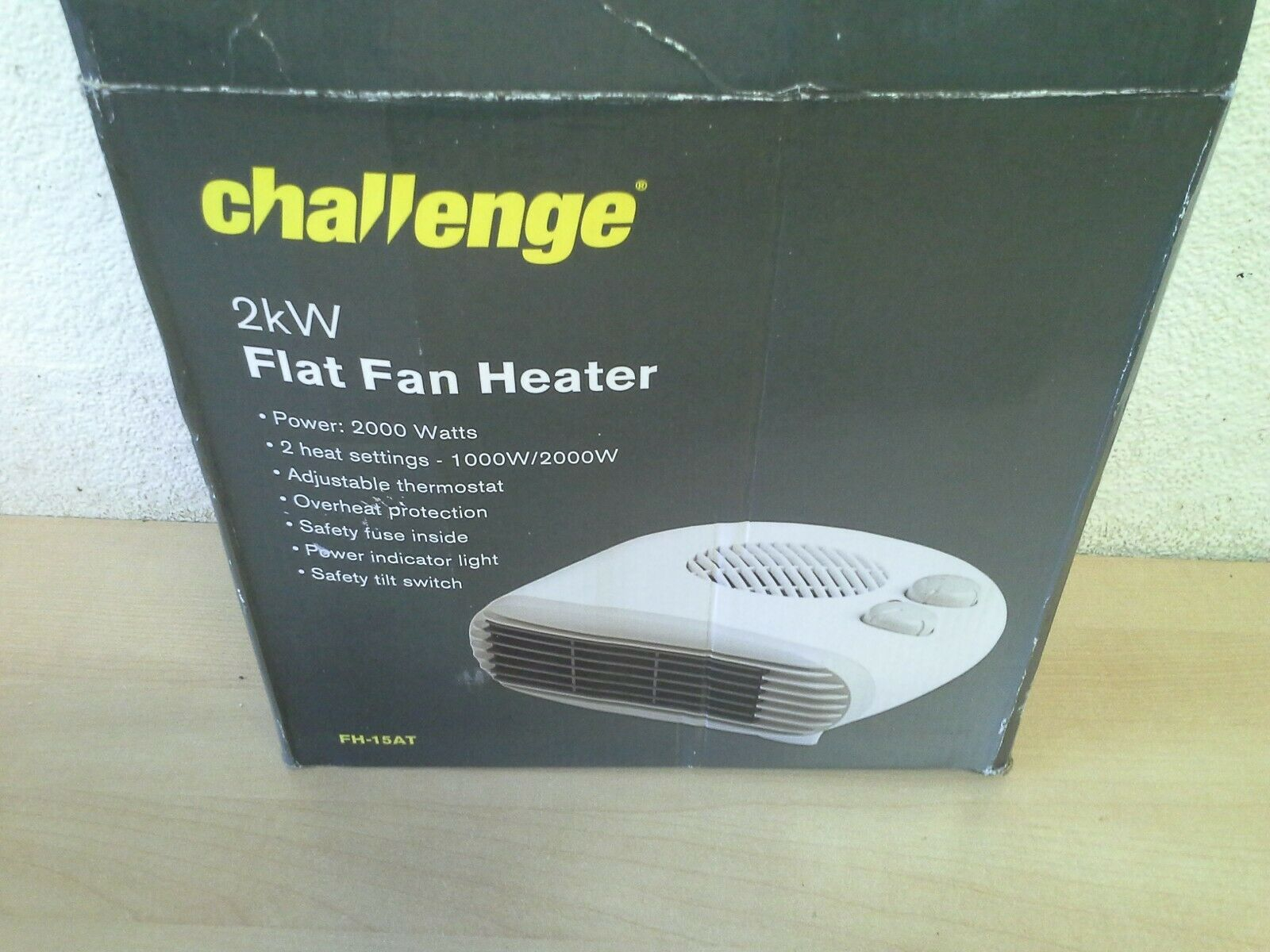 Challenge 3kw White Flat Fan Heater with size 1600 X 1200