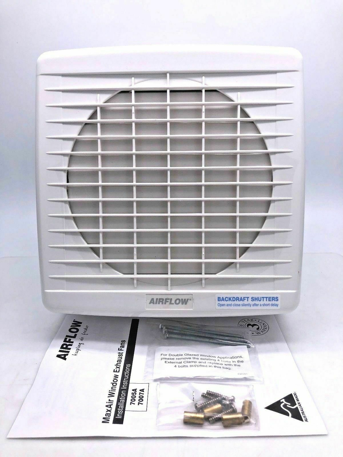 Clipsal Airflow Maxair 7005a Window Exhaust Fan 150mm Auto Switched 240vac 45w inside dimensions 1200 X 1600