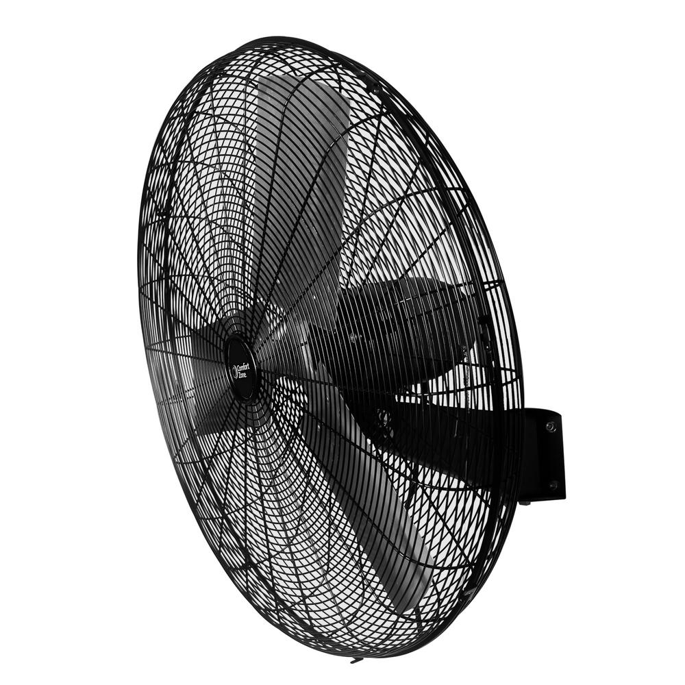 Comfort Zone 30 In Black High Velocity Industrial 2 Speed Wall Fan With Aluminum Blades And Adjustable Tilt with regard to sizing 1000 X 1000