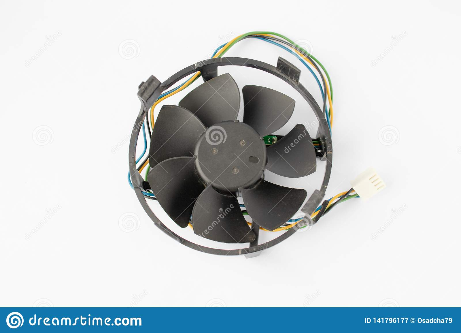 Computer Case Cooling Fan With Wire On A White Background throughout measurements 1600 X 1155
