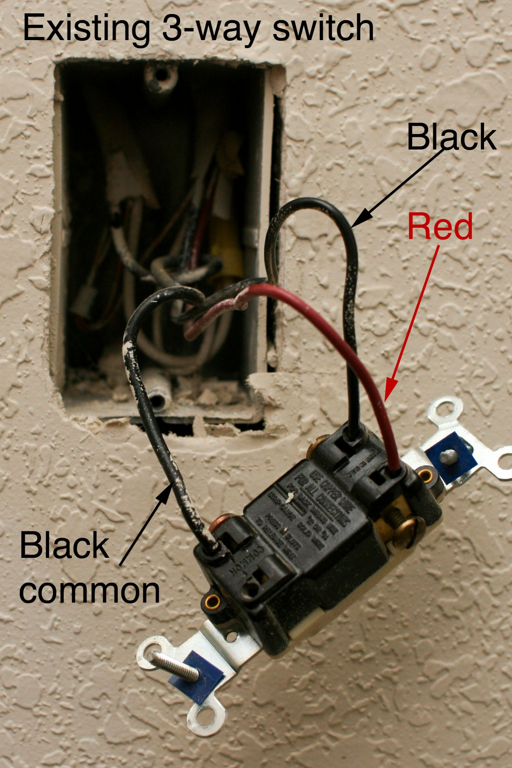 Convert A 3 Way Light Switch To A Single Pole Switch inside proportions 1648 X 2470