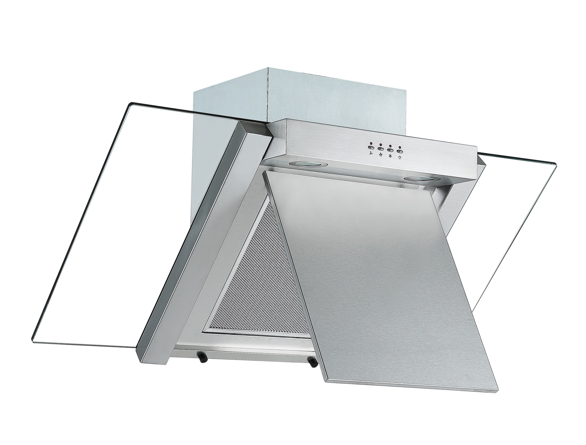 Cookology 90cm Angled Glass Chimney Cooker Hood In Stainless Steel Carbon Filters inside proportions 2000 X 1521