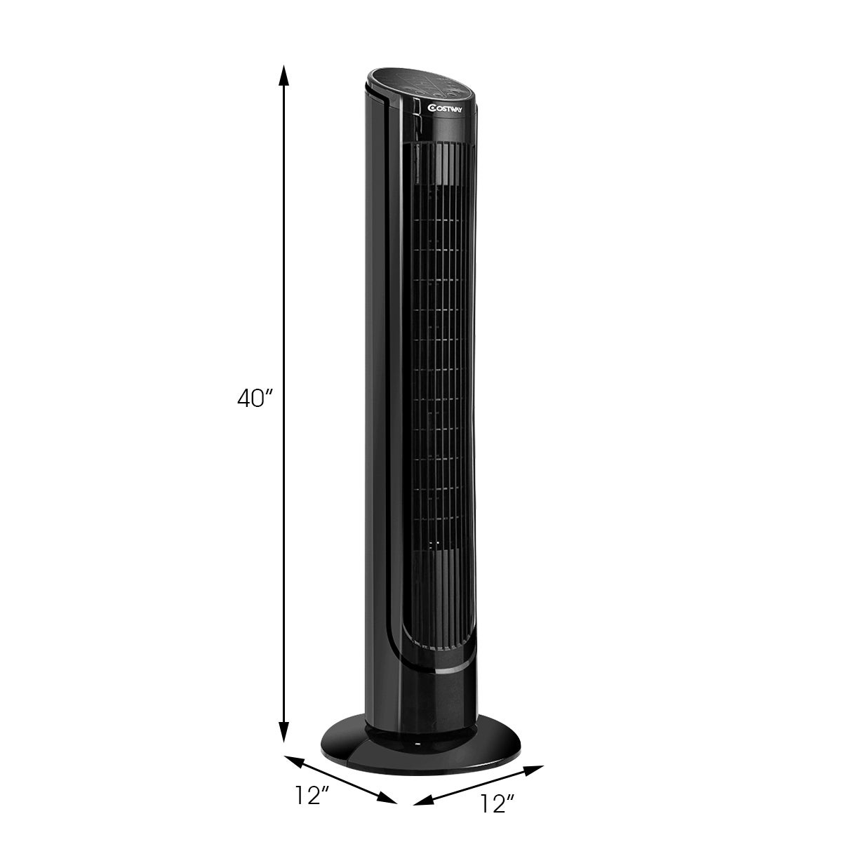Costway 40 Lcd Tower Fan Digital Control Oscillating Cooling Bladeless with regard to proportions 1200 X 1200