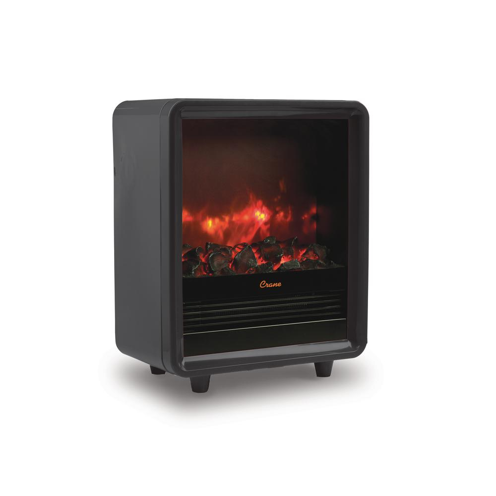 Crane 1500 Watt Mini Fireplace Heater Black throughout dimensions 1000 X 1000