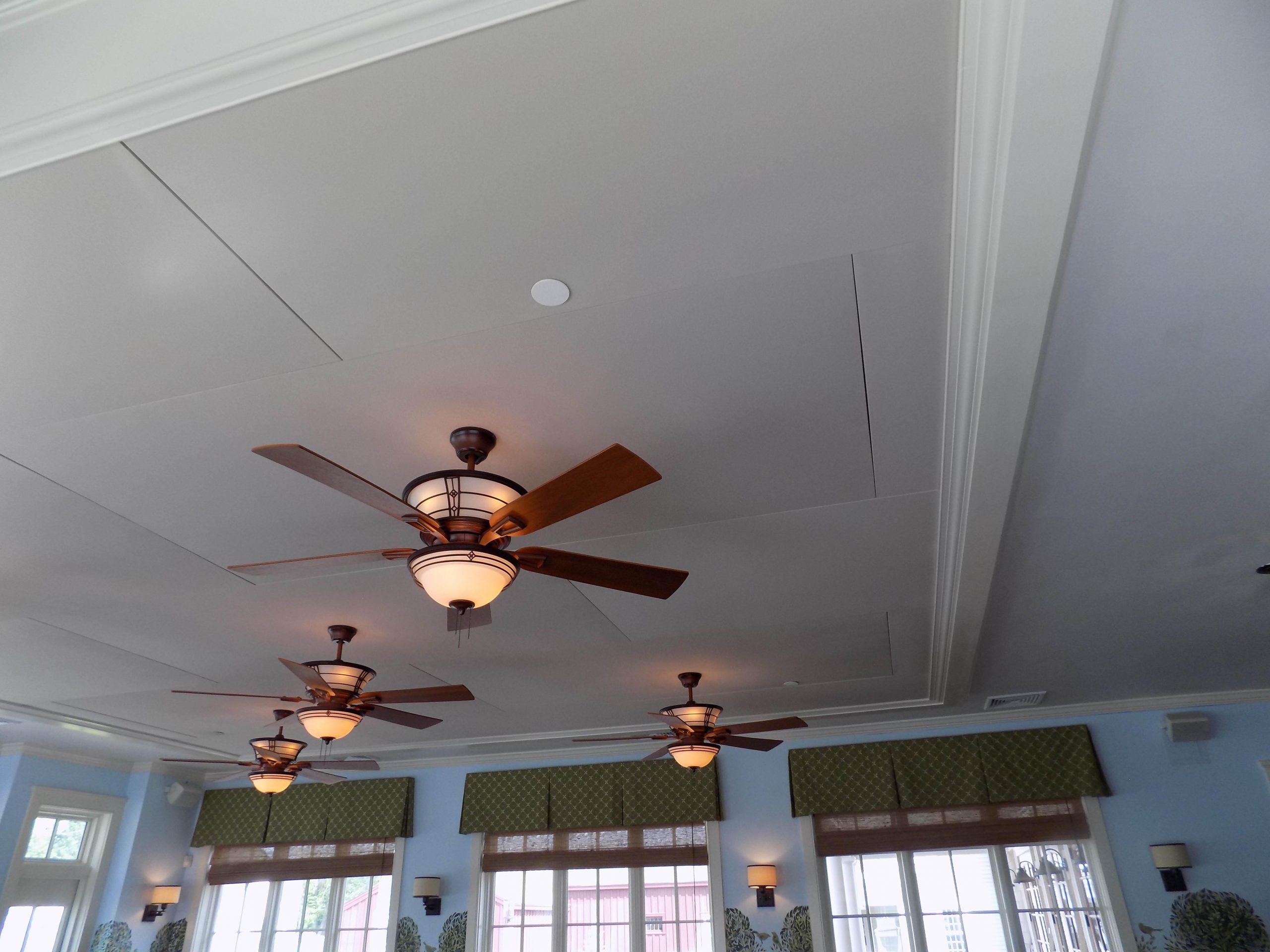 Custom Ceiling Acoustic Panels With Mounting For Lights And Fans pertaining to size 5152 X 3864