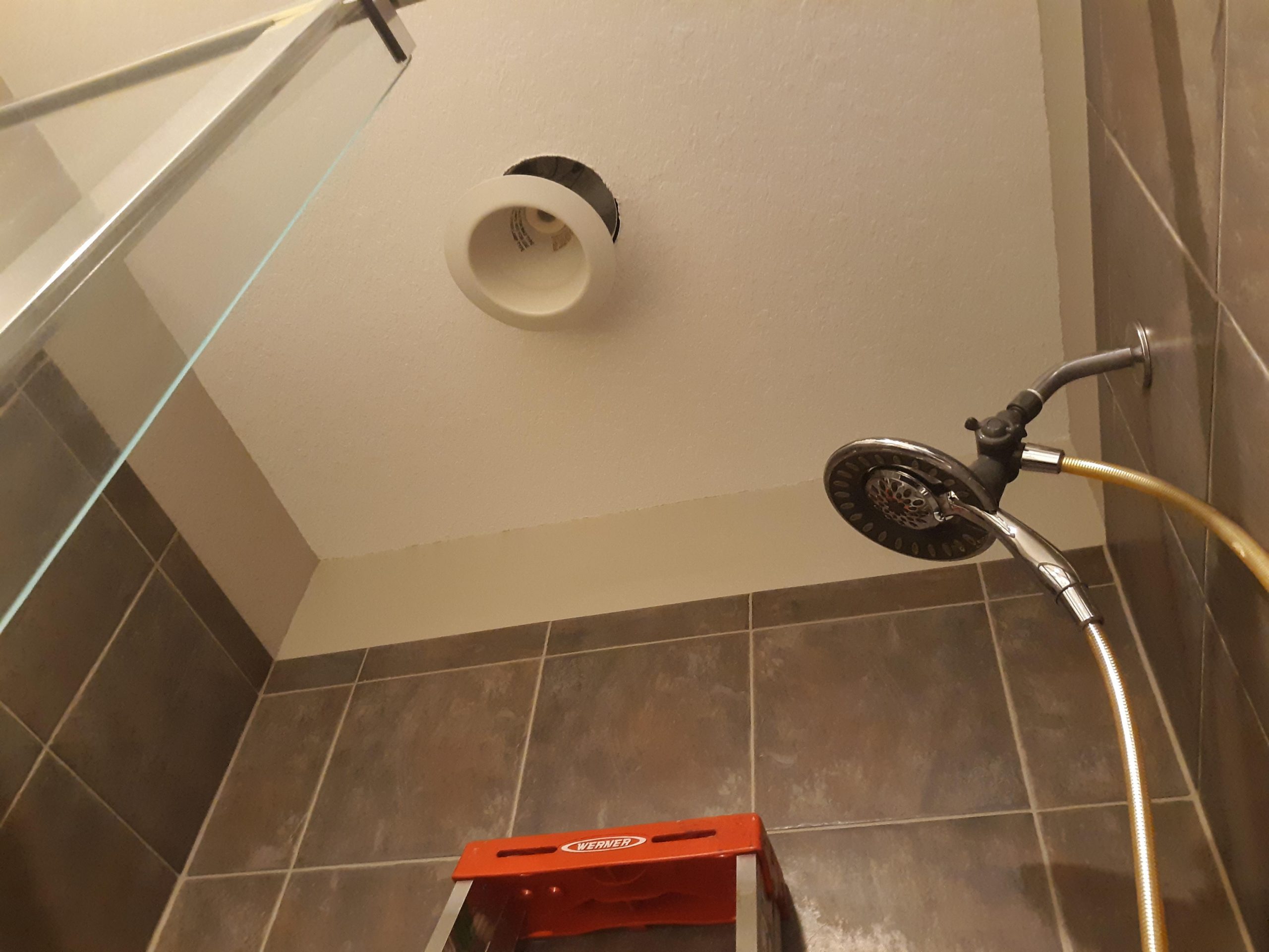 Customer Wanted Ceiling Fan In Shower With No Ground Wire for size 4128 X 3096