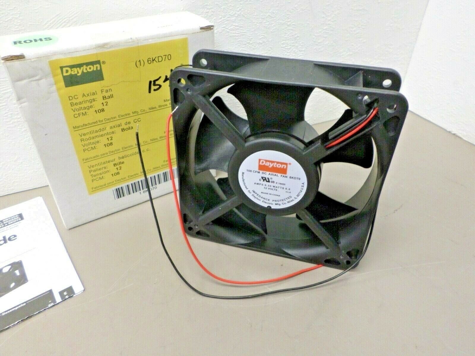 Dayton 6kd70 Square Dc Axial Fan 12 Vdc 108 Cfm 4 1116 X 4 1116 regarding measurements 1600 X 1200