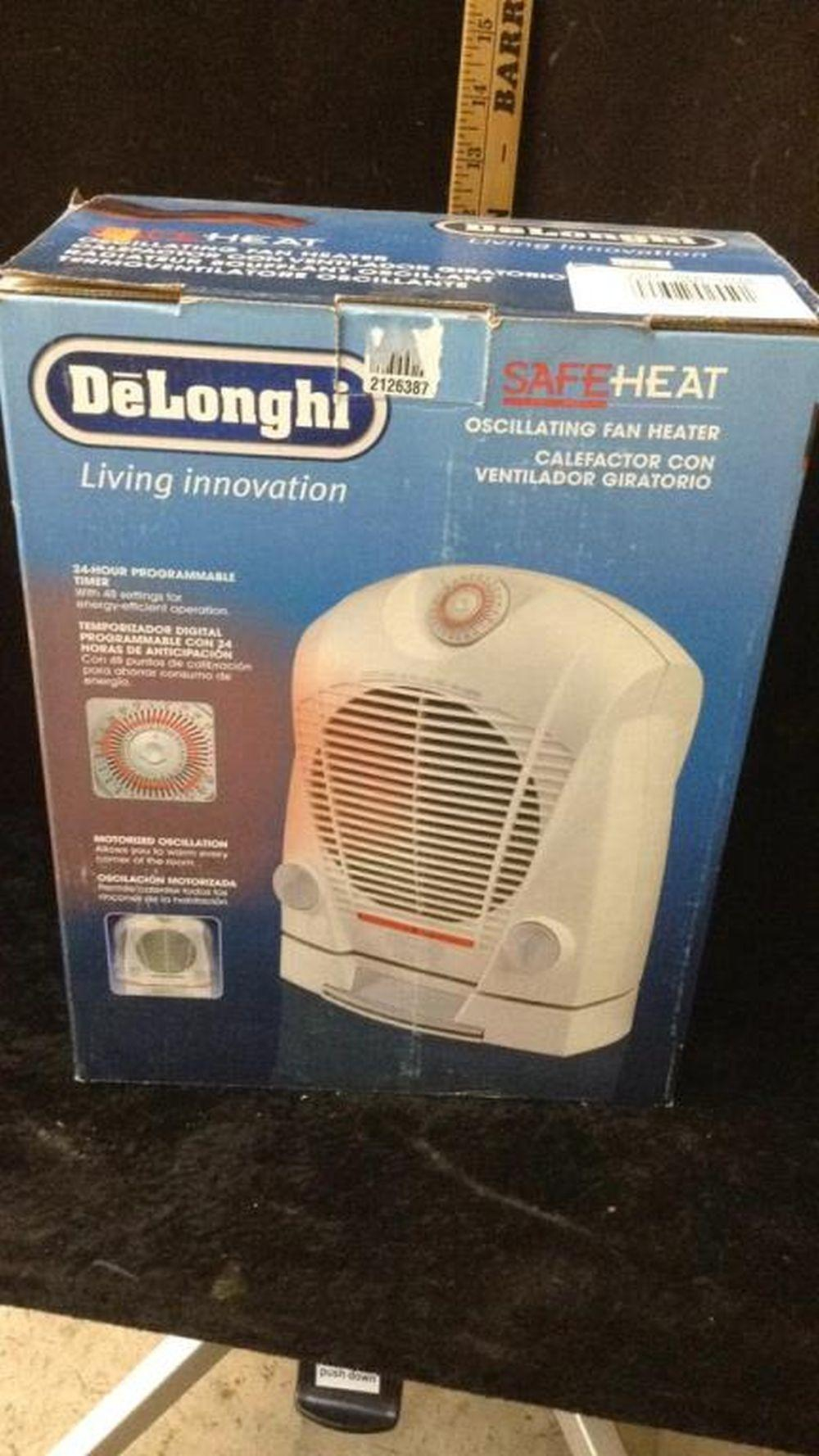 Delonghi Safe Heat Oscillating Fan Heater throughout size 1000 X 1778