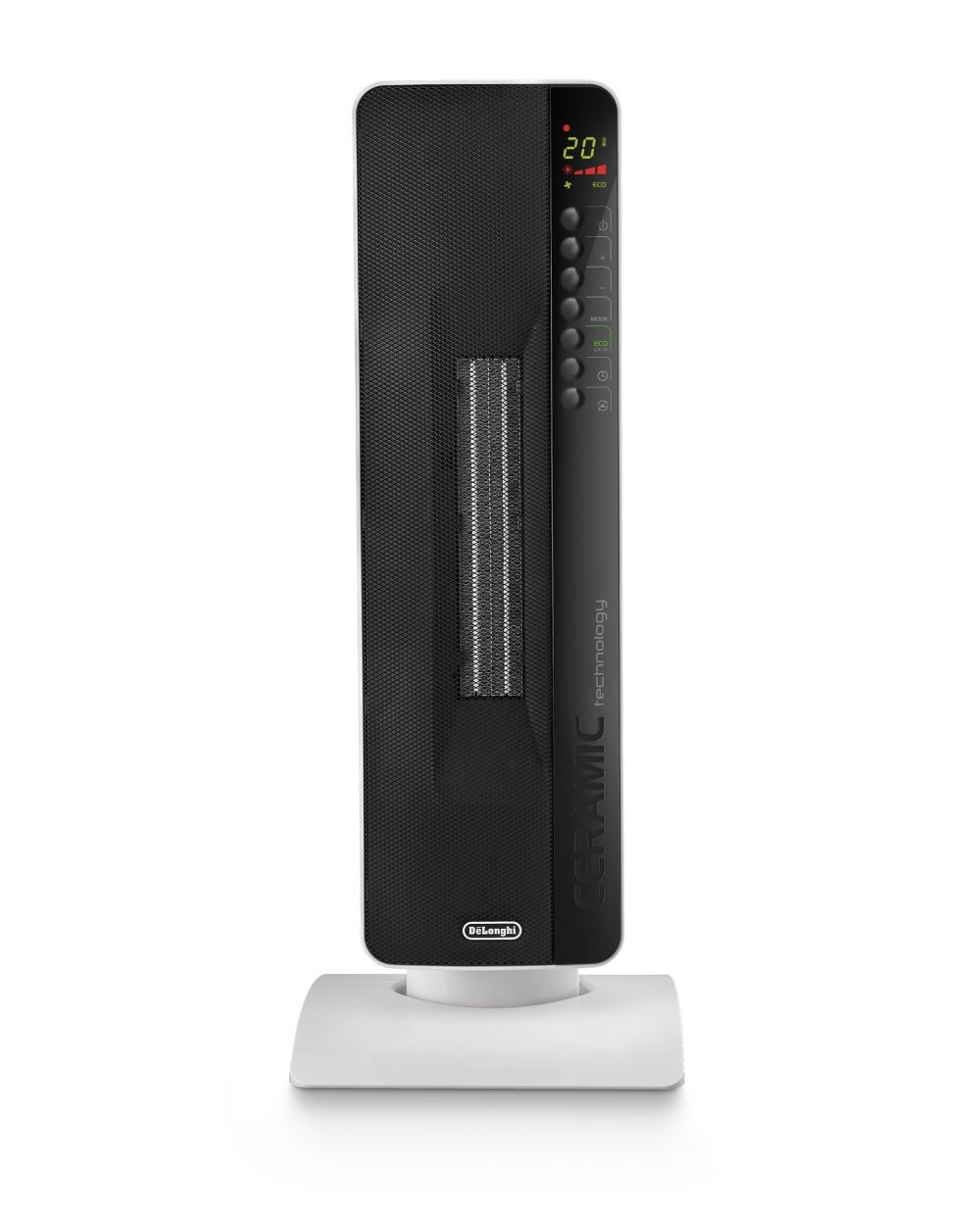 Delonghi Tch8093er Oscillating Ceramic Tower Heater With Timer 2400w White throughout proportions 1000 X 1240