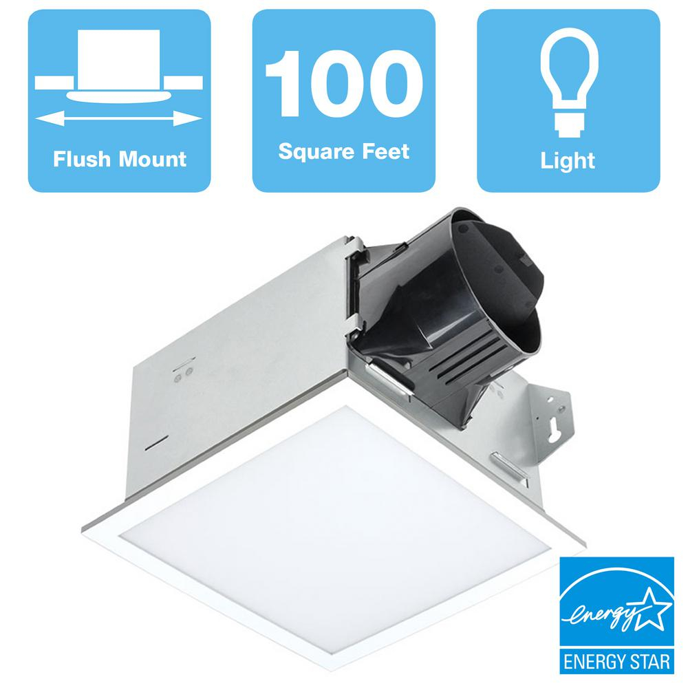 Delta Breez 100 Cfm Integrity Bathroom Exhaust Fan With Edge Lit Dimmable Led Light inside sizing 1000 X 1000