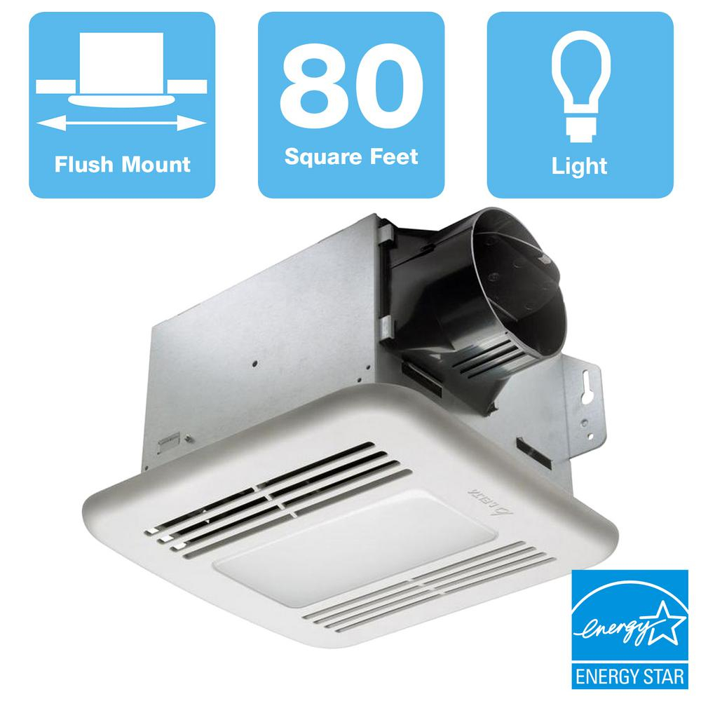 Delta Breez Greenbuilder Series 80 Cfm Ceiling Exhaust Bath Fan With Led Light in sizing 1000 X 1000