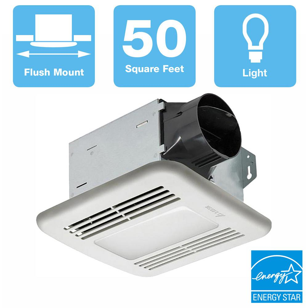 Delta Breez Integrity Series 50 Cfm Ceiling Bathroom Exhaust Fan With Dimmable Led Light Energy Star for measurements 1000 X 1000