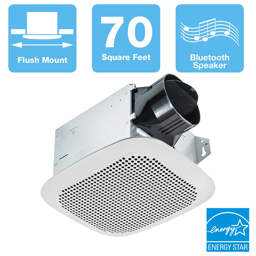 Delta Breez Integrity Series 70 Cfm Ceiling Bathroom Exhaust Fan With Bluetooth Speaker Energy Star throughout size 1000 X 1000