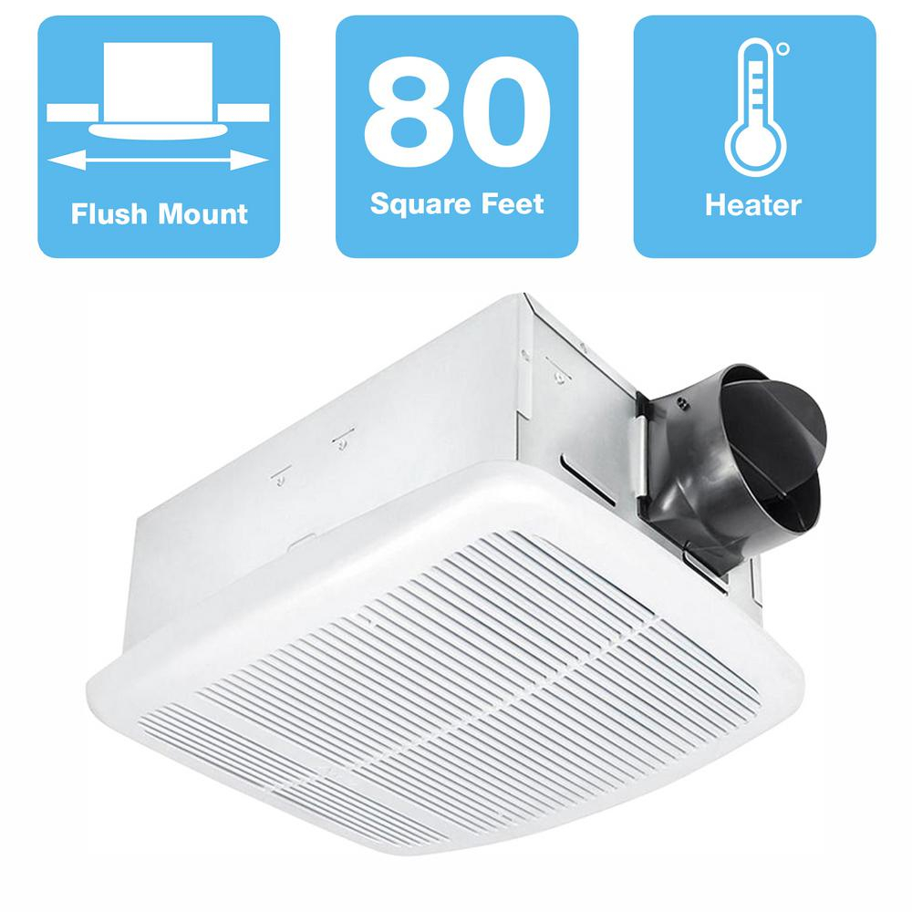 Delta Breez Radiance Series 80 Cfm Ceiling Bathroom Exhaust Fan With Heater intended for size 1000 X 1000