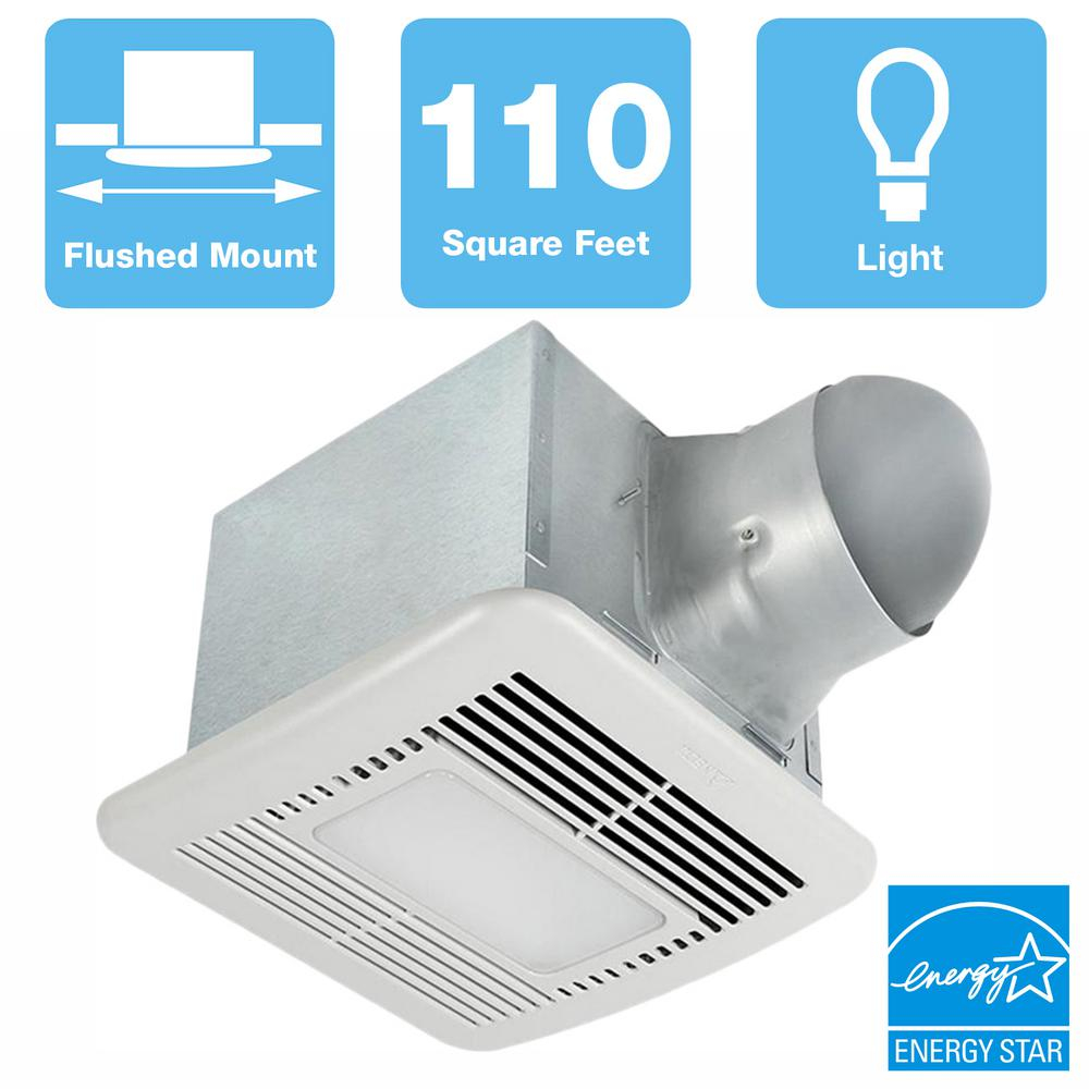 Delta Breez Signature 80110 Cfm Adjustable Speed Ceiling Bathroom Exhaust Fan With Dimmable Led Light Energy Star inside proportions 1000 X 1000