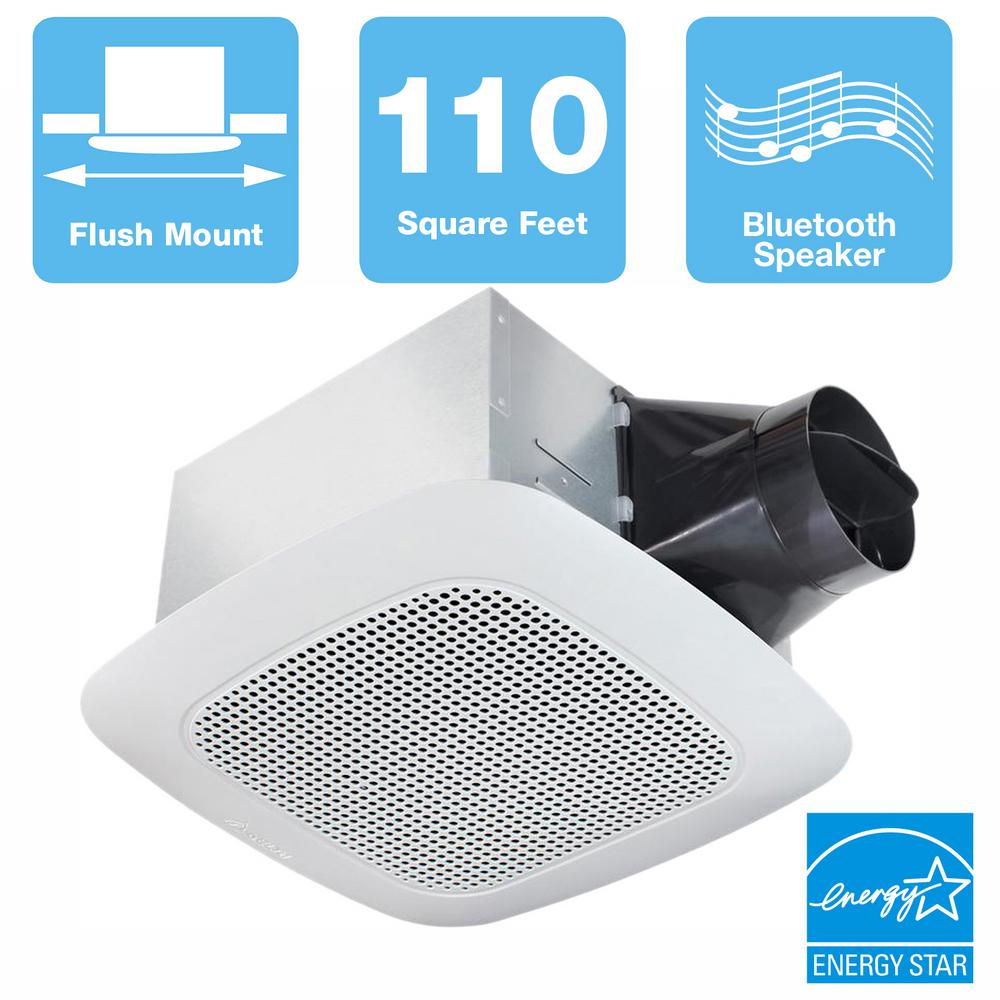 Delta Breez Signature Series 110 Cfm Ceiling Bathroom Exhaust Fan With Bluetooth Speaker Energy Star regarding sizing 1000 X 1000