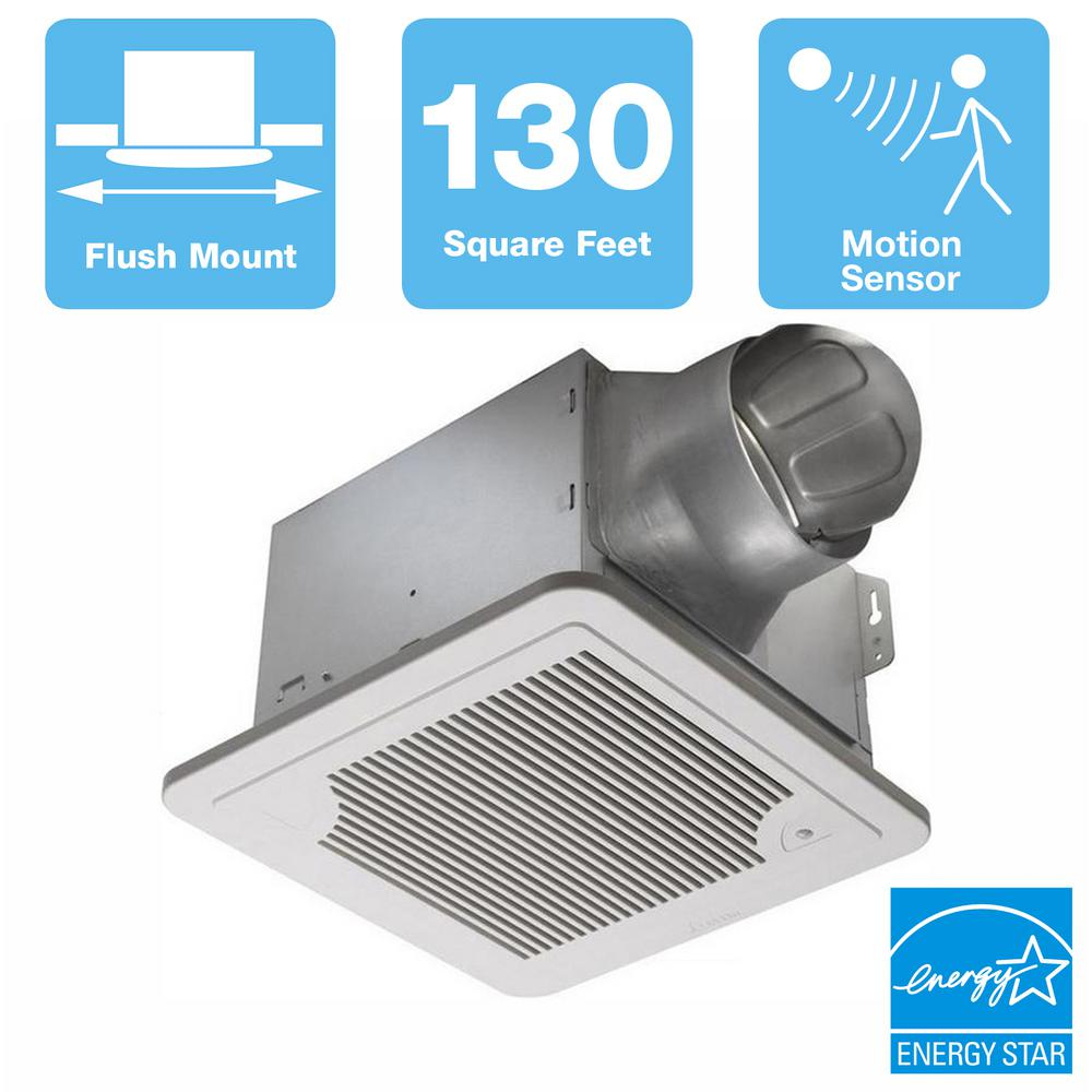 Delta Breez Smart Series 130 Cfm Ceiling Bathroom Exhaust Fan With Motion Sensor And Timer Delay Energy Star with regard to dimensions 1000 X 1000